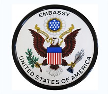  Emailschild Wappenschild Botschaftsschild USA von Allgeier Email Triberg 